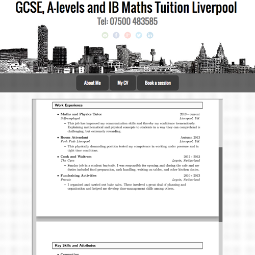 tutor's website